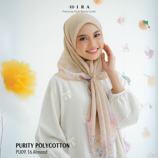 [ BUY 3 GET 1 FREE HIJAB ] Purity Scarf Polycotton - PU09.16 Almond