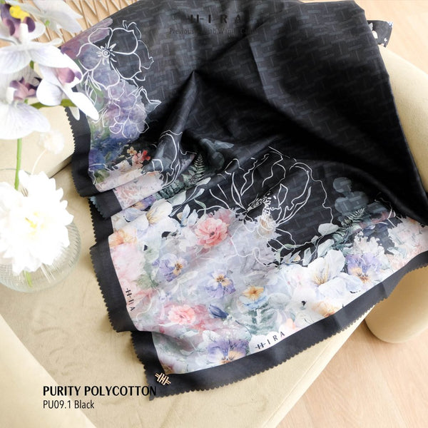 [ BUY 3 GET 1 FREE HIJAB ] Purity Scarf Icy Voal - PSV9.1 Black