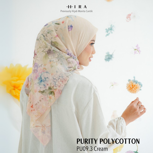 [ BUY 3 GET 1 FREE HIJAB ] Purity Scarf Polycotton - PU09.3 Cream