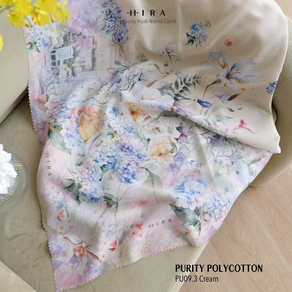 [ BUY 3 GET 1 FREE HIJAB ] Purity Scarf Polycotton - PU09.3 Cream