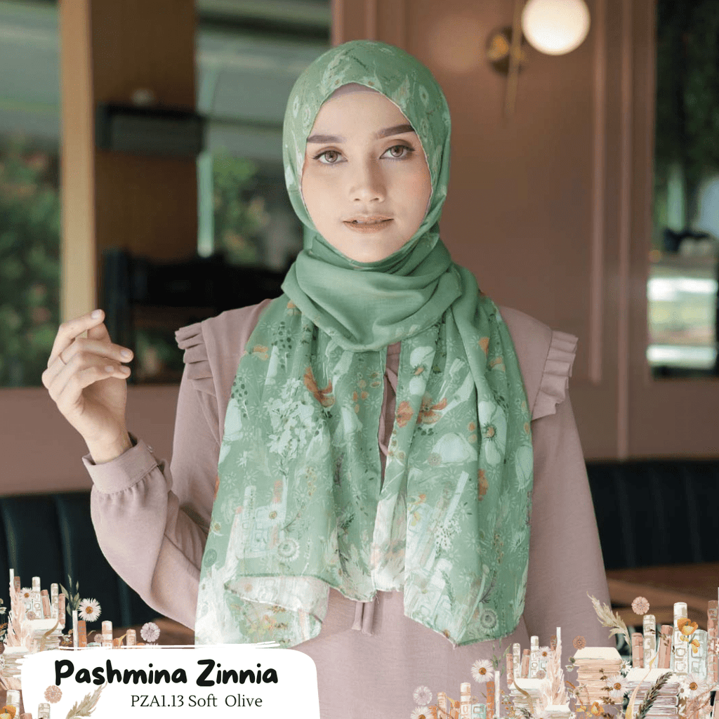 Pashmina Zinnia - PZA1.13 Soft Olive