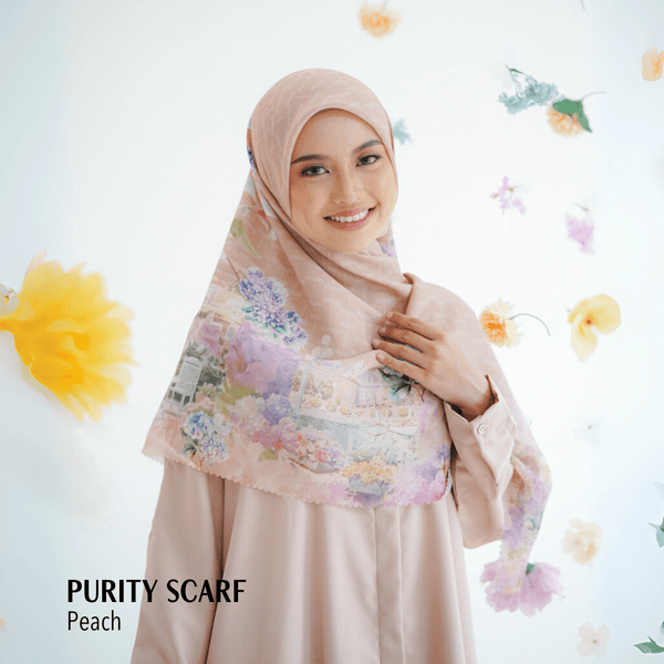 [ BUY 3 GET 1 FREE HIJAB ] Purity Scarf Icy Voal - PSV9.11 Peach