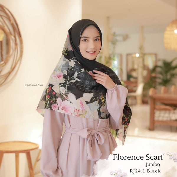 [ BUY 3 GET 1 FREE HIJAB ] Florence Scarf Jumbo - RJ24.1 Black