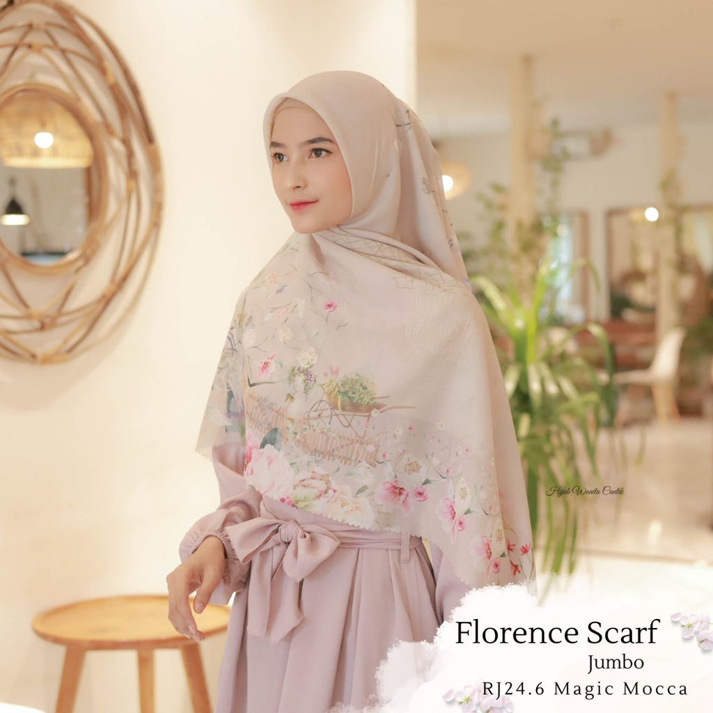 [ BUY 3 GET 1 FREE HIJAB ] Florence Scarf JUMBO - RJ24.6 Magic Mocca