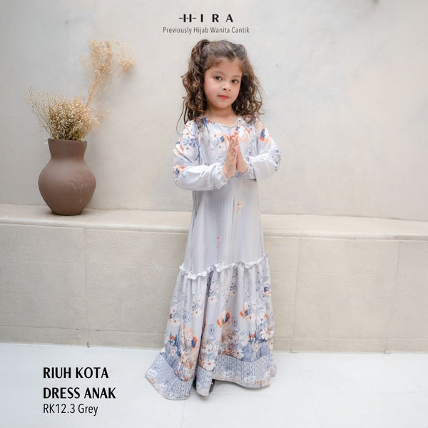 Riuh Kota Dress Anak - RK12.3 Grey