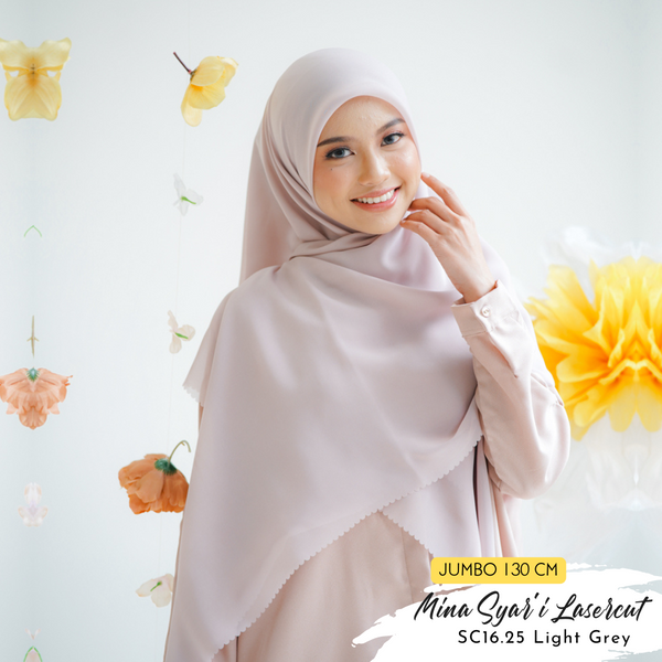 Mina Syari Lasercut - SC16.25 Light Grey