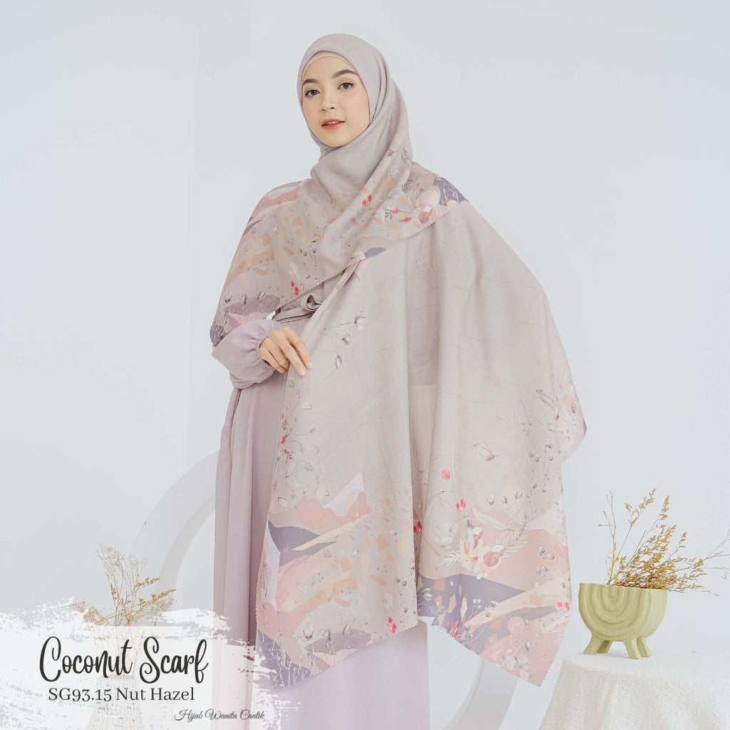 [ BUY 3 GET 1 FREE HIJAB ] Coconut Scarf - SG93.15 Nut Hazel