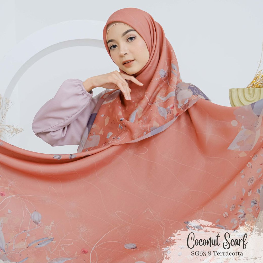 [ BUY 3 GET 1 FREE HIJAB ] Coconut Scarf - SG93.8 Terracotta