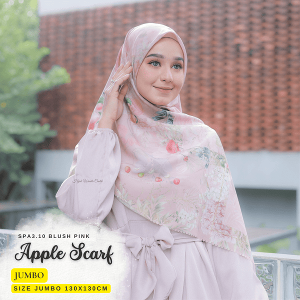 [ BUY 3 GET 1 FREE HIJAB ] Apple Scarf JUMBO - SPA3.10 Blush Pink