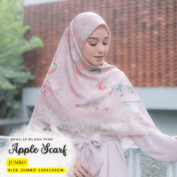 [ BUY 3 GET 1 FREE HIJAB ] Apple Scarf JUMBO - SPA3.10 Blush Pink