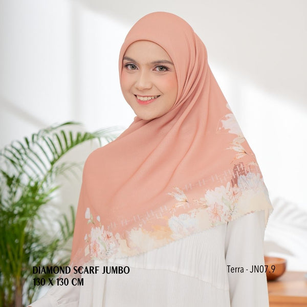 [ BUY 3 GET 1 FREE HIJAB ] Diamond Scarf JUMBO - JN07.9 Terra