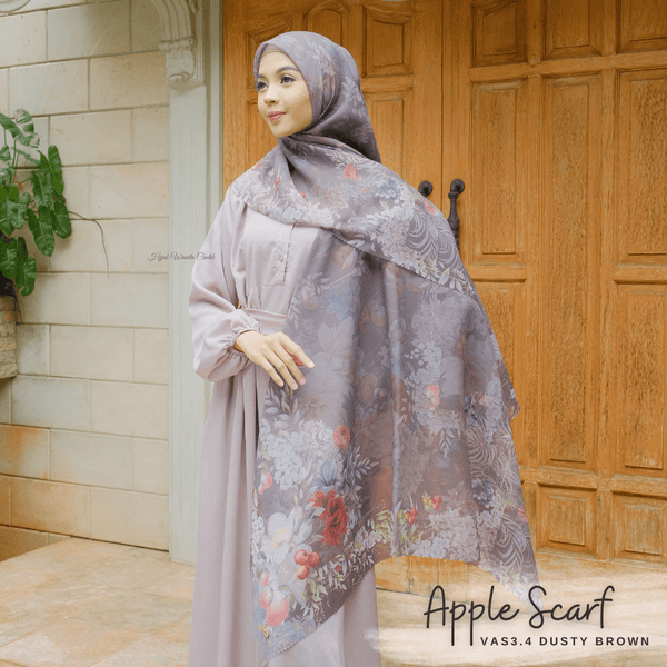 [ BUY 3 GET 1 FREE HIJAB ] Apple Scarf - VAS3.4 Dusty Brown