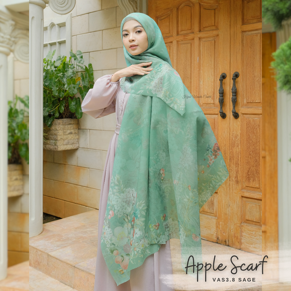 [ BUY 3 GET 1 FREE HIJAB ] Apple Scarf - VAS3.8 Sage