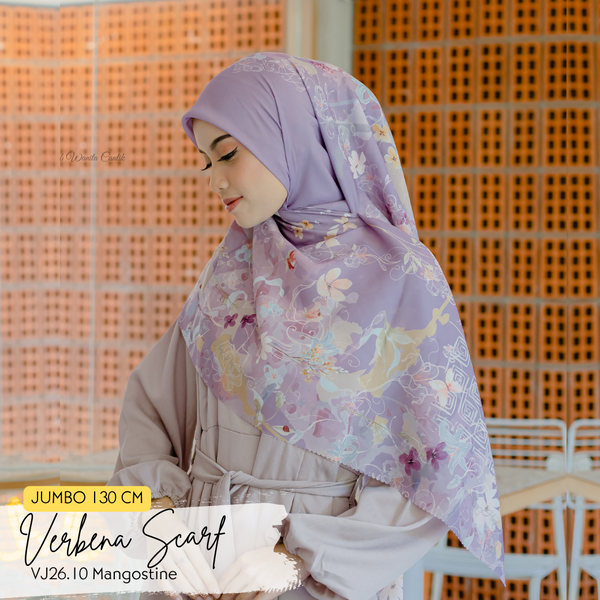 [ BUY 3 GET 1 FREE HIJAB ] Verbena Scarf JUMBO - VJ26.10 Mangostine