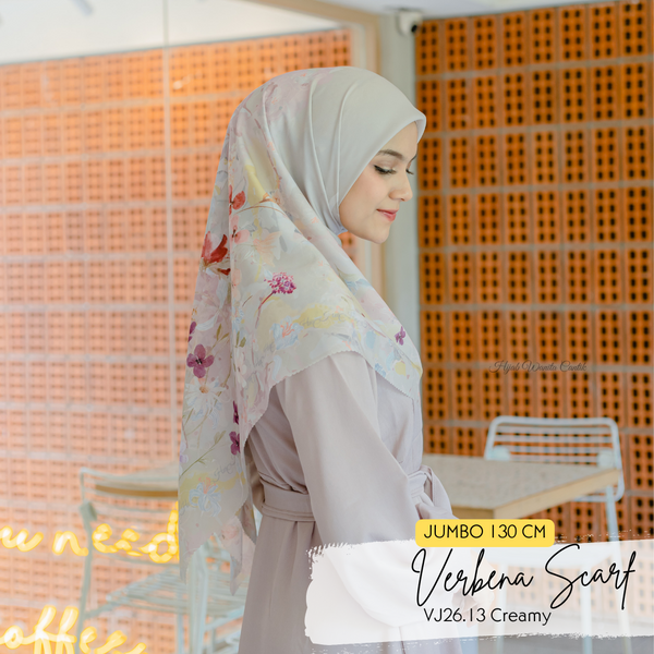 [ BUY 3 GET 1 FREE HIJAB ] Verbena Scarf JUMBO - VJ26.13 Creamy