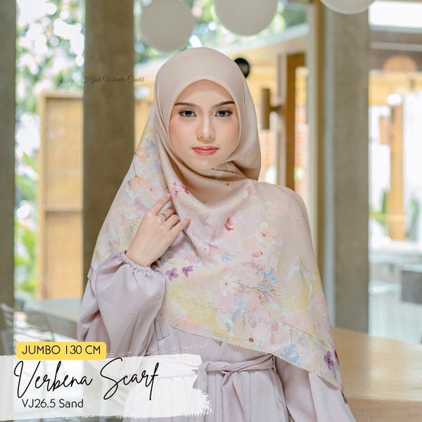 [ BUY 3 GET 1 FREE HIJAB ] Verbena Scarf JUMBO - VJ26.5 Sand