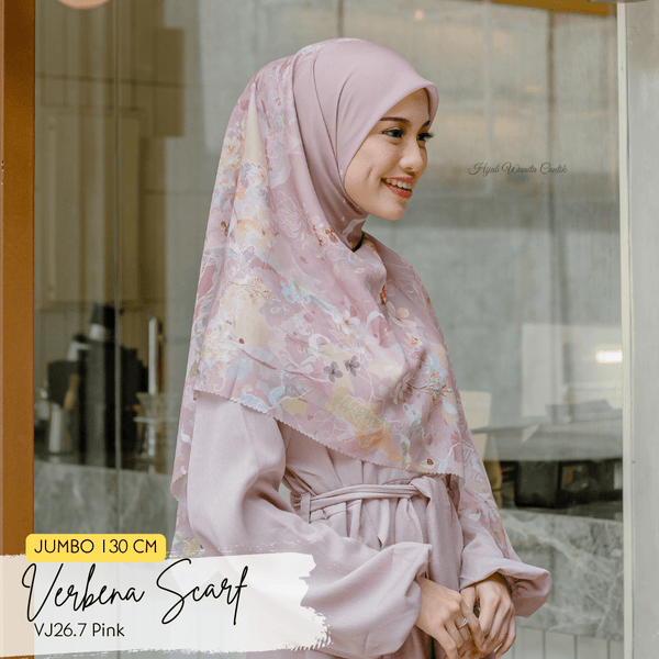 [ BUY 3 GET 1 FREE HIJAB ] Verbena Scarf JUMBO - VJ26.7 Pink