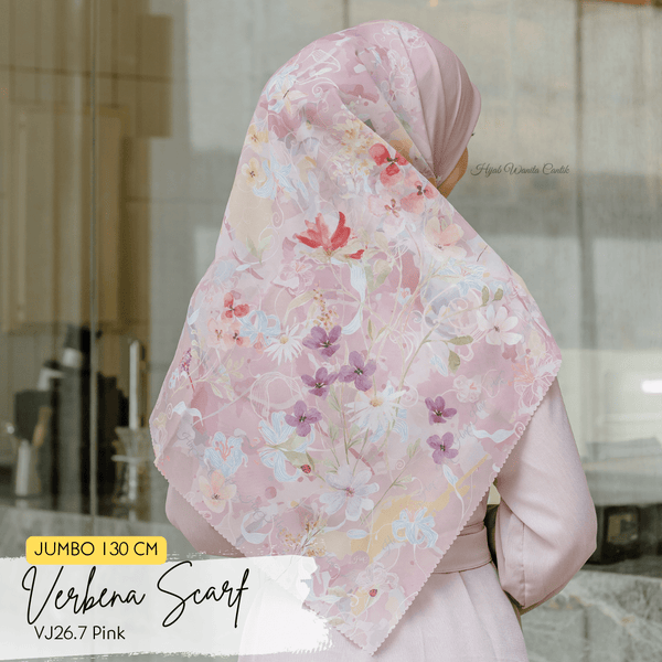 [ BUY 3 GET 1 FREE HIJAB ] Verbena Scarf JUMBO - VJ26.7 Pink