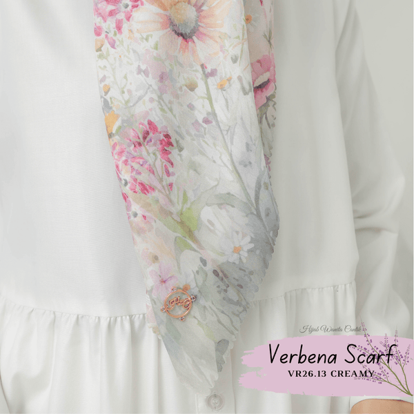 [ BUY 3 GET 1 FREE HIJAB ] Verbena Scarf - VR26.13 Creamy