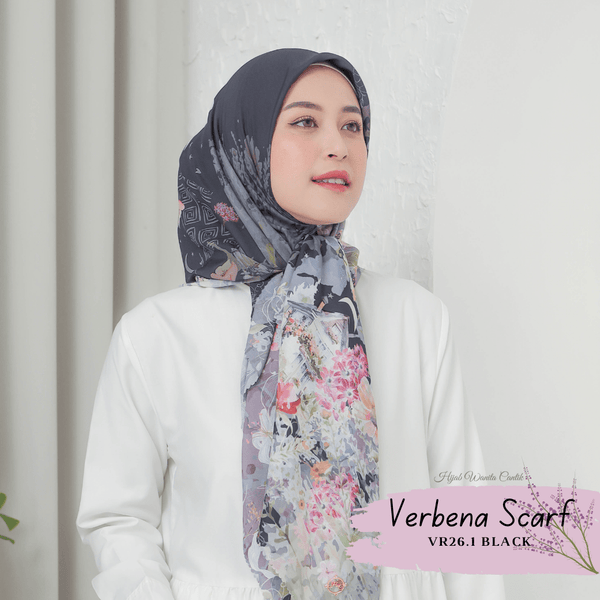 [ BUY 3 GET 1 FREE HIJAB ] Verbena Scarf - VR26.1 Black