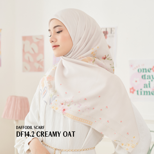 [ BUY 3 GET 1 FREE HIJAB ] Daffodil Scarf - DF14.2 Creamy Oat