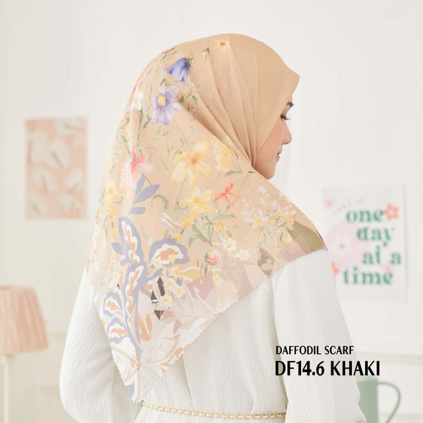 [ BUY 3 GET 1 FREE HIJAB ] Daffodil Scarf - DF14.6 Khaki