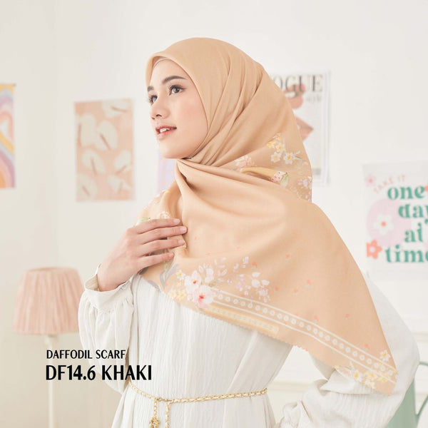 [ BUY 3 GET 1 FREE HIJAB ] Daffodil Scarf - DF14.6 Khaki