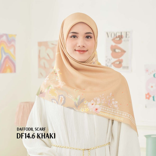 [ BUY 3 GET 1 FREE HIJAB ] Daffodil Scarf - DF14.6 Khaki