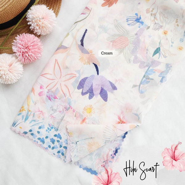 [ BUY 3 GET 1 FREE HIJAB ] Hibi Scarf - SH94.11 Cream