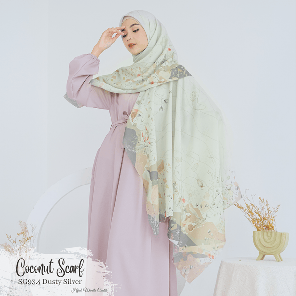 [ BUY 3 GET 1 FREE HIJAB ] Coconut Scarf - SG93.4 Dusty Silver