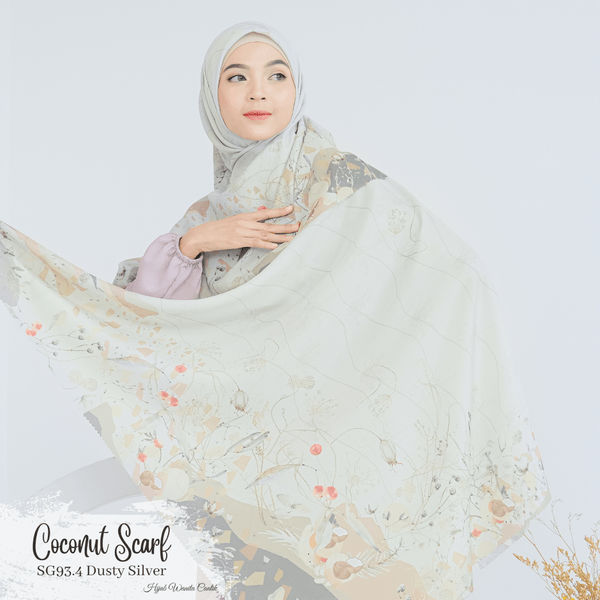 [ BUY 3 GET 1 FREE HIJAB ] Coconut Scarf - SG93.4 Dusty Silver