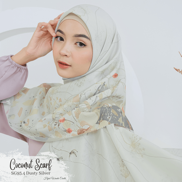 [ BUY 3 GET 1 FREE HIJAB ] Coconut Scarf - SG93.4 Dusty Silver