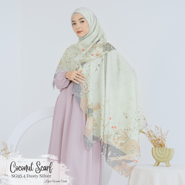 [ BUY 3 GET 1 FREE HIJAB ] Coconut Scarf - SG93.4 Dusty Silver