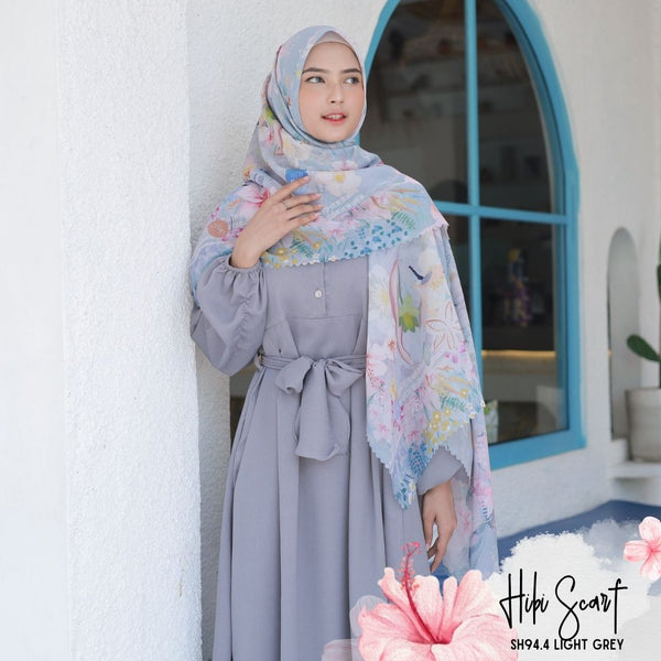 [ BUY 3 GET 1 FREE HIJAB ] Hibi Scarf - SH94.4 Light Grey