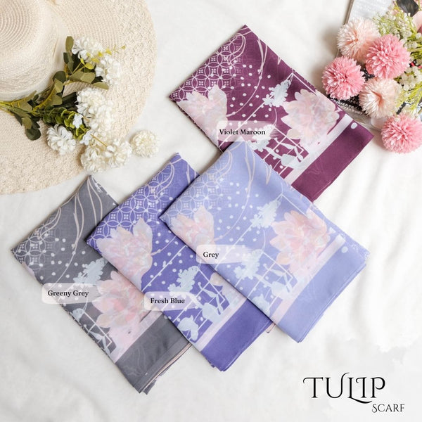 Tulip Scarf - TLP3.3 Greeny Grey