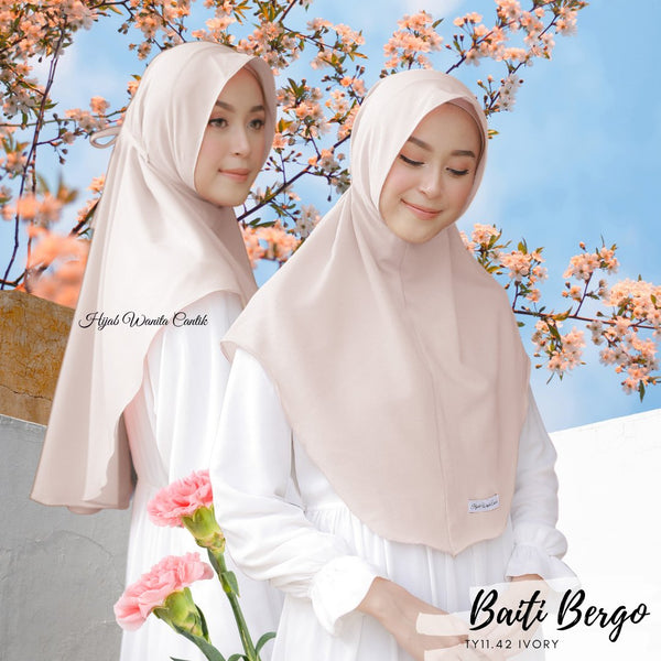 Hijab Instan Baiti Bergo - TY11.42 Ivory