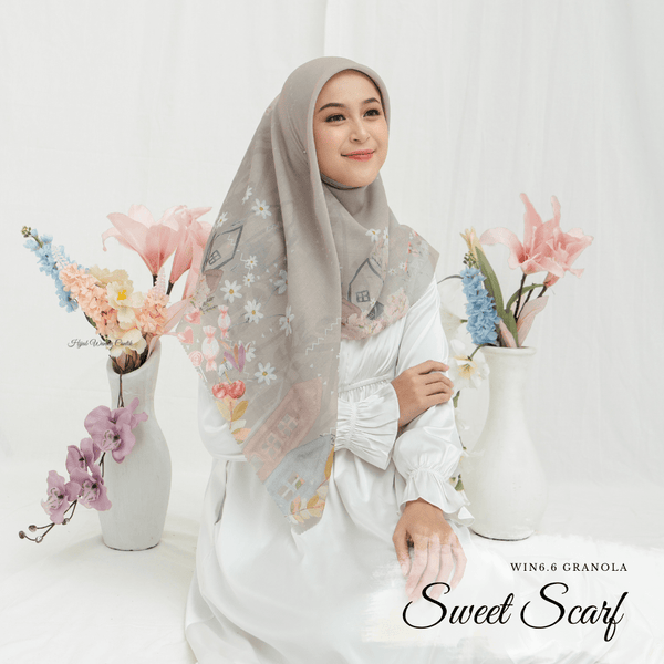 [ BUY 3 GET 1 FREE HIJAB ] Sweet Scarf - WIN6.6 Granola